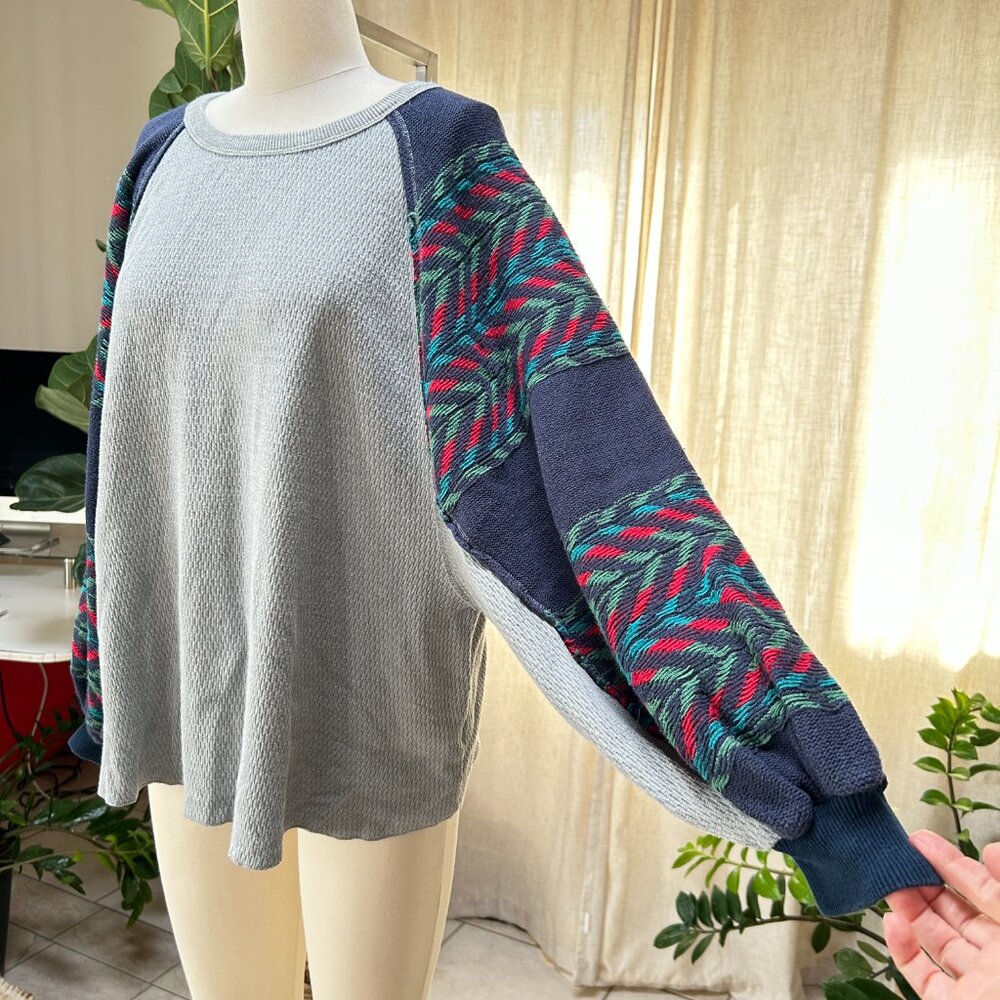 Free People We The Free Raglan Sleeve Knit Boho Sweater M